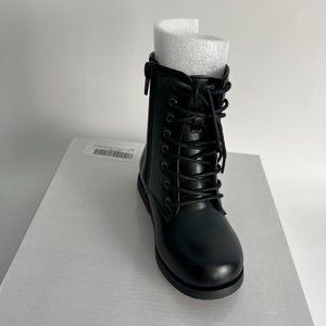 Unbranded Toddler Black Combat Hard Toe Girls Boots Sz 6 Toddler New. BOX 001